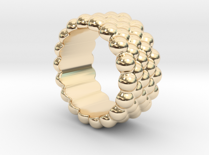 Bubbles Round Ring 16 – Italian Size 16 3d printed