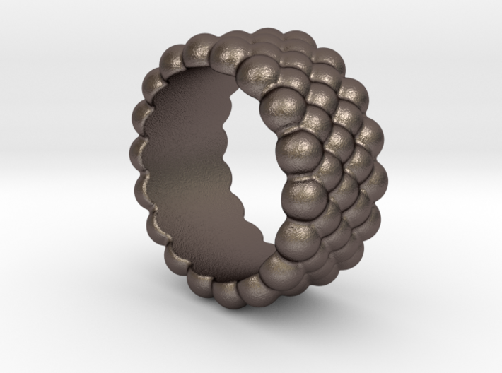 Bubbles Round Ring 17 – Italian Size 17 3d printed