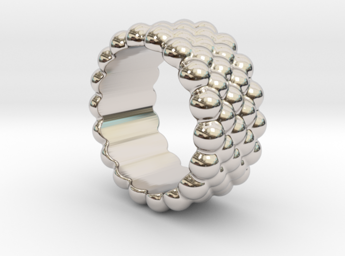 Bubbles Round Ring 21 – Italian Size 21 3d printed