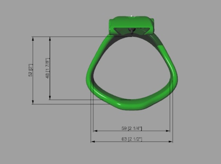 Special Back KHD X3 espr Ring Middle 40-45mm Round 3d printed 