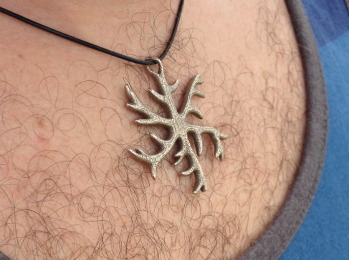 Antler Pendant 2 inches 3d printed 