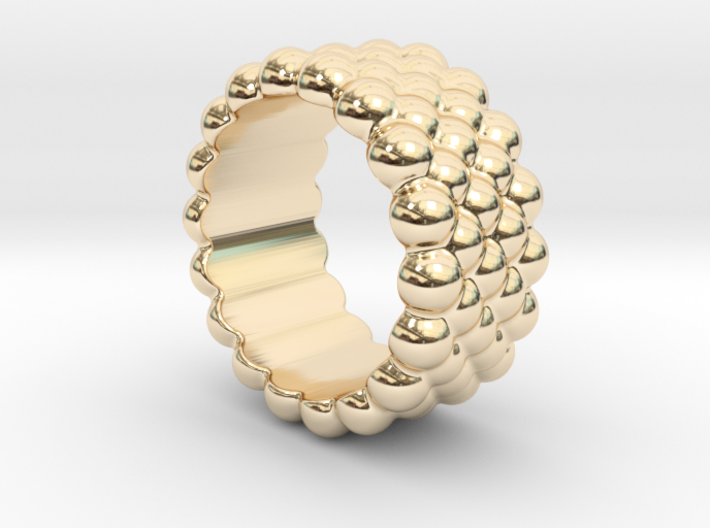 Bubbles Round Ring 24 – Italian Size 24 3d printed