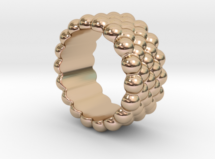 Bubbles Round Ring 29 – Italian Size 29 3d printed