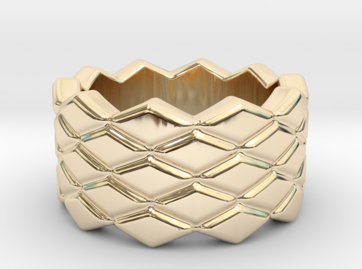 Rhombus Ring 14 – Italian Size 14 3d printed