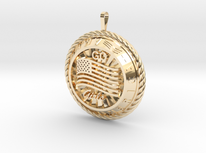 America Medalion Go Girls 3d printed