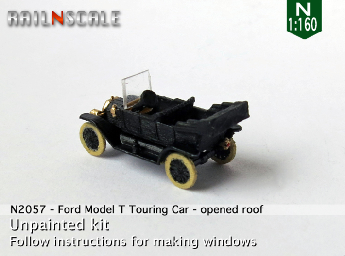 Ford Model T - opened roof (N 1:160) 3d printed