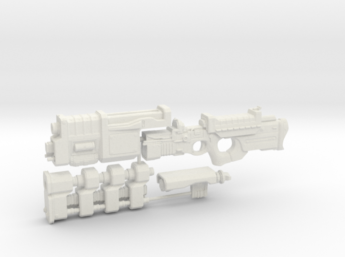 1/18th Scale Railgun Extended Sprue 3d printed 