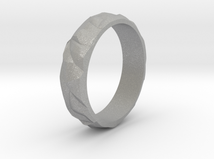 Ice silver ring 3d printed