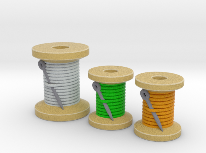 Spool tokens - Full colour (3pcs) 3d printed 