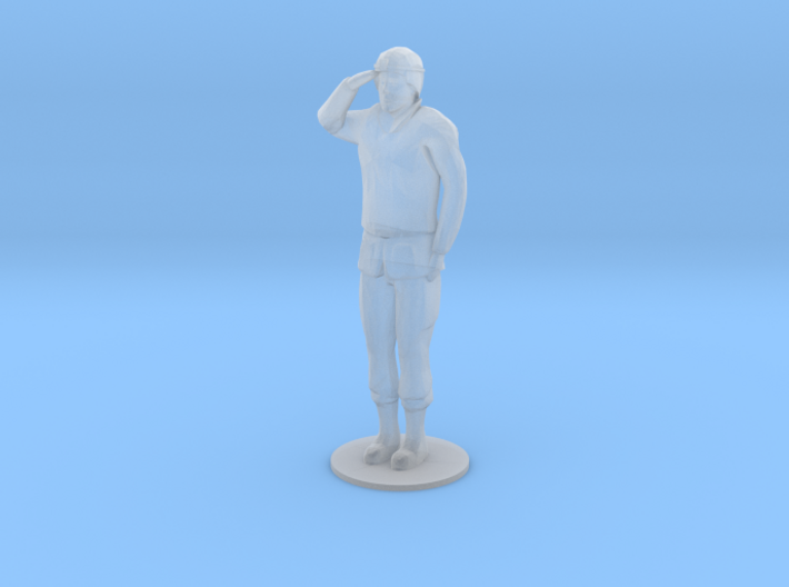 Female Soldier Salute (1/48) 3d printed