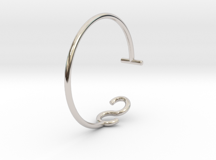 S &amp; T Letter Series - Ring 17.3 mm 3d printed