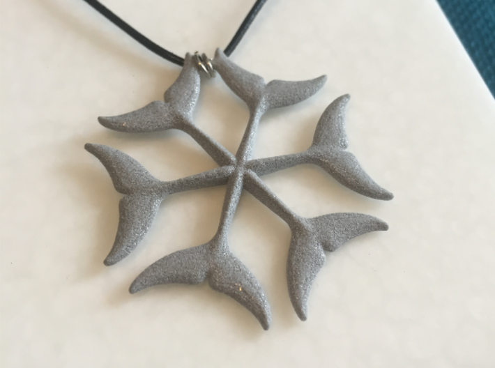 Dolphintail Pendant 1.75 inches 3d printed 