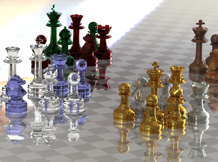 MILOSAURUS Chess LARGE Staunton Queen 3d printed 