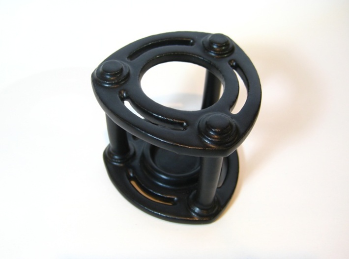 Isolator Candle Holder 3d printed Satin Black Ceramic