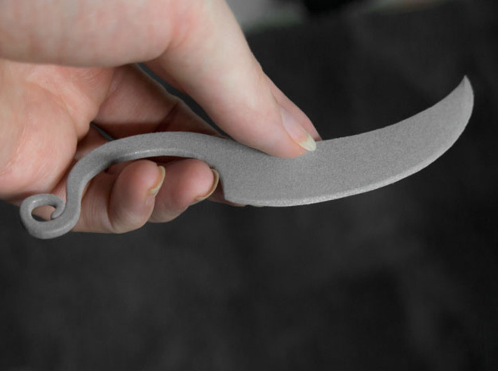 Woman's Knife 1 3d printed Sharpened with sandpaper