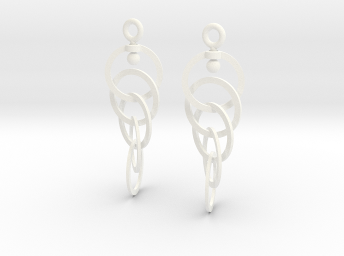 Ring Earrings (rotating) 3d printed 