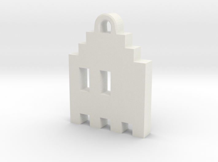 Pac Man Ghost 8-bit Earring 1 (looks L/R | moving) 3d printed