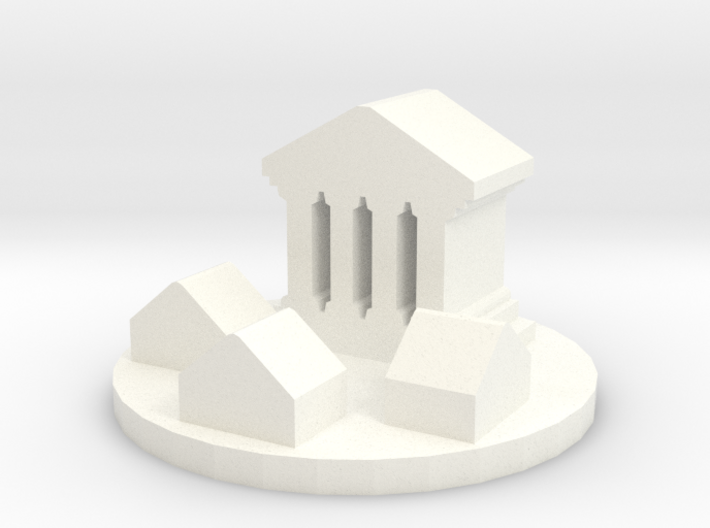 Game Piece, Ancient Greco-Roman City Token 3d printed