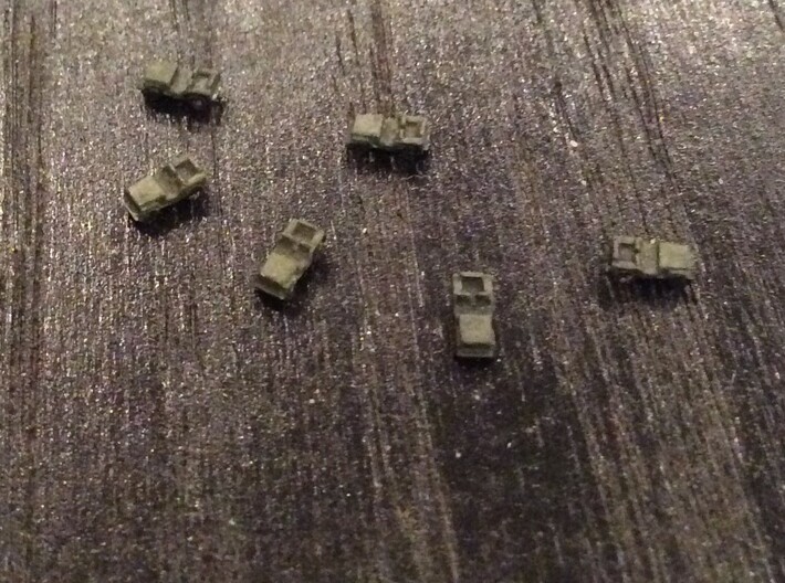 1:700 Scale Willys Jeeps (24x) 3d printed
