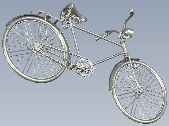 1/24 scale WWII Wehrmacht M30 bicycle x 1 3d printed 