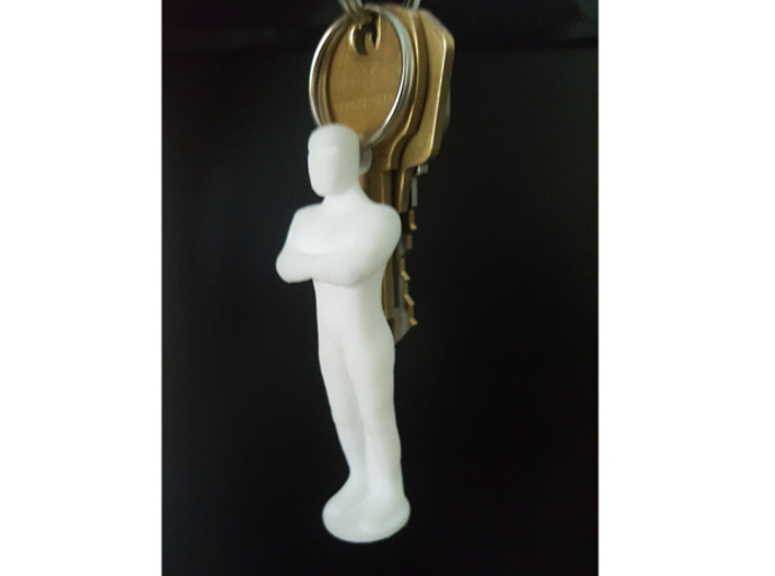  Humanoid Robot Gort Likeness Keychain 2 3d printed Strong, White, Flexible Plastic Polished