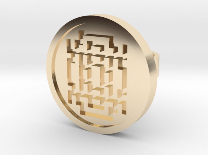 Maze Ring (Size 5) 3d printed