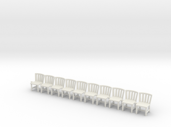 OO Scale Simple Chairs X10 3d printed