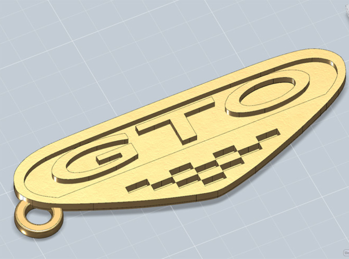 KEYCHAIN LOGO PONTIAC GTO 3d printed Keychain Pontiac GTO logo render