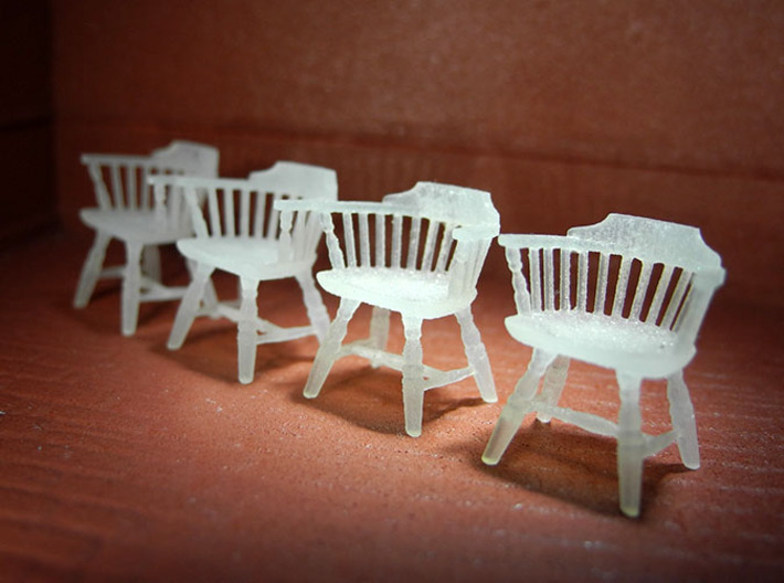 1:48 Windsor Low Back Chairs 3d printed