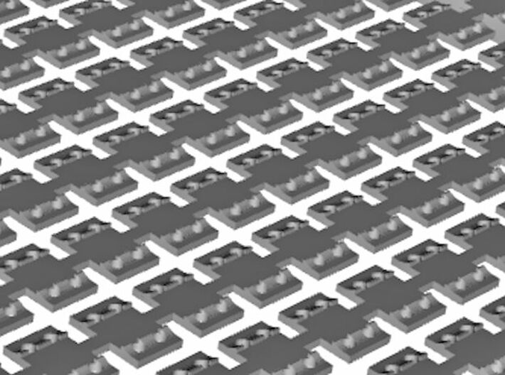 HO Sleeper Plates X 1000 3d printed Close up of 3D render