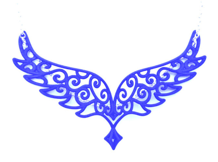 Angel Wings Pendant - in nylon 3d printed