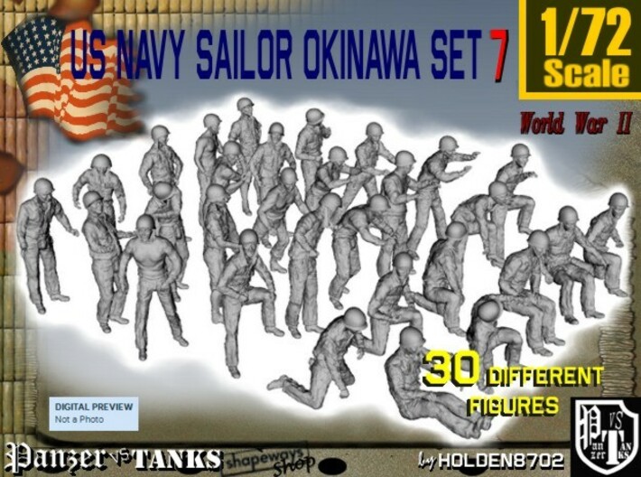1/72 US Navy Okinawa Set 7 3d printed 