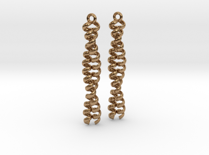 Dimeric coiled coil earring 3d printed