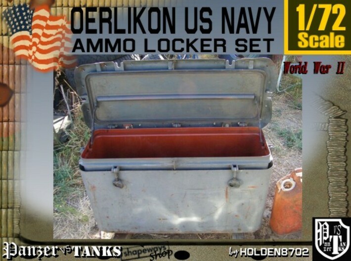 1/72 Oerlikon US Navy Ammo Locker FUD SET 3d printed 