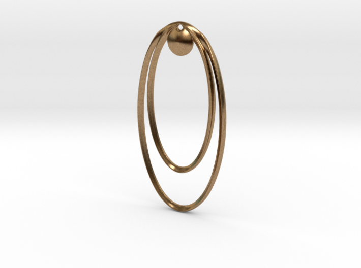 Focal Point Earring 3d printed 