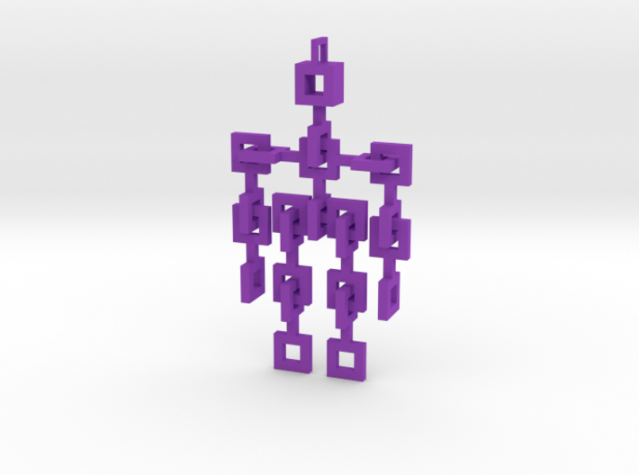Squared Little Man - Articulated 3d printed