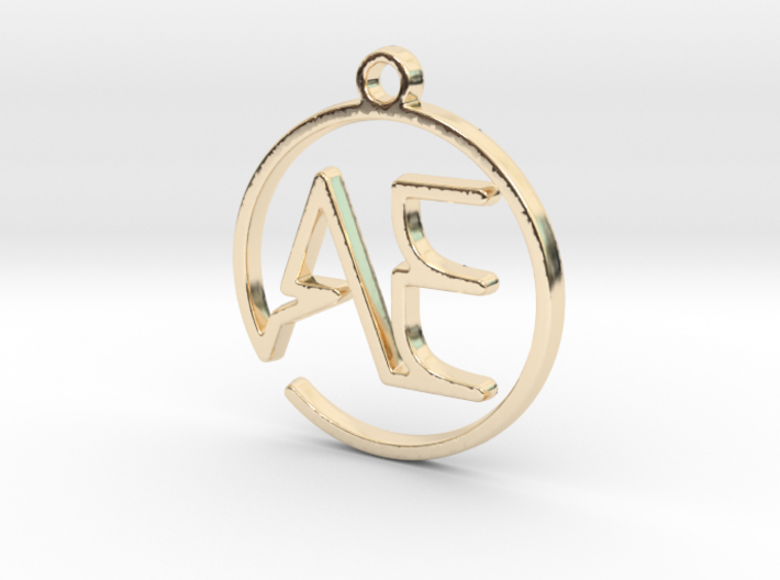 A &amp; E Monogram Pendant 3d printed