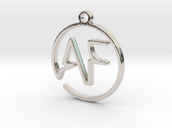 A &amp; F Monogram Pendant 3d printed