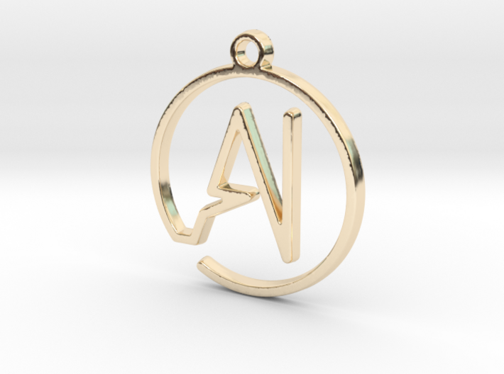 A &amp; I Monogram Pendant 3d printed