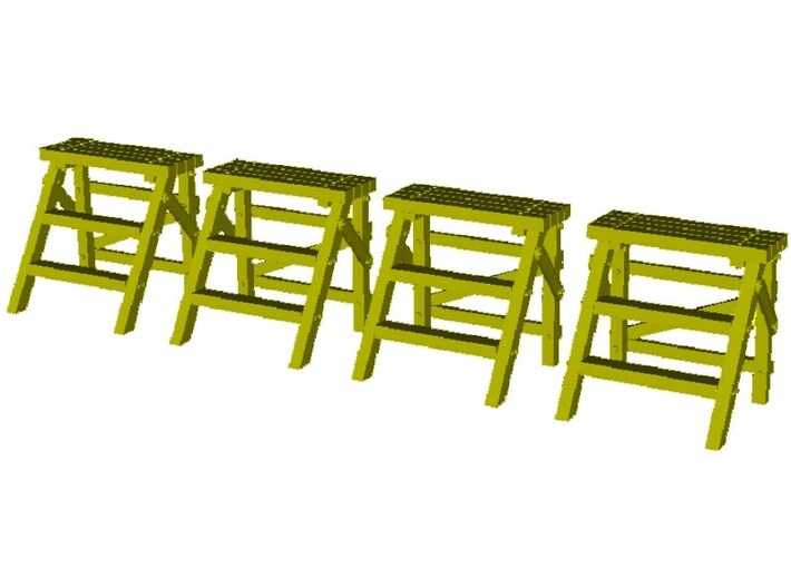 1/15 scale WWII Luftwaffe maintenance ladders x 4 3d printed
