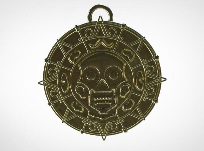 The gold of Cortez - Pirate's medallion 3d printed 