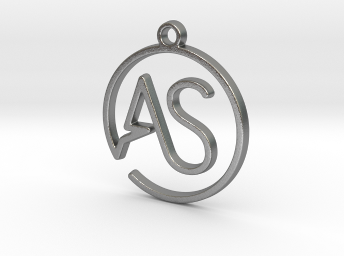 A &amp; S Monogram Pendant 3d printed
