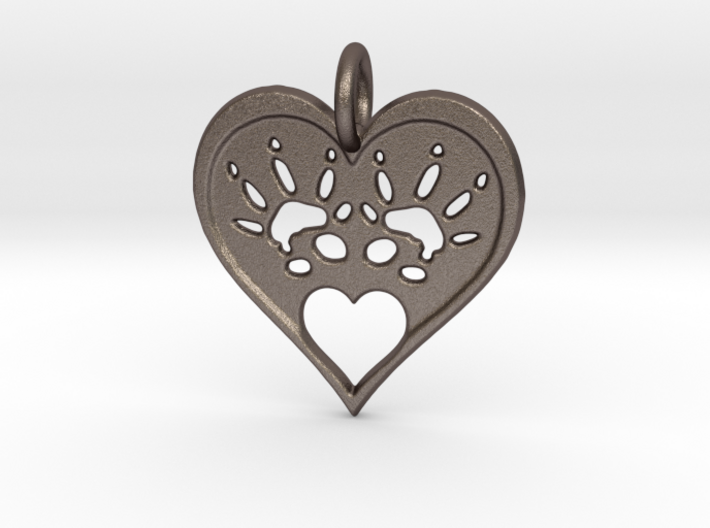 Rat Foot Print Heart  3d printed 