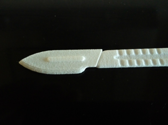 SCALPEL Blade 3d printed Elegant in white