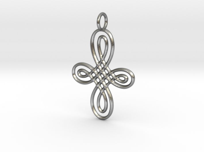 Celtic Round Cross Pendant 3d printed