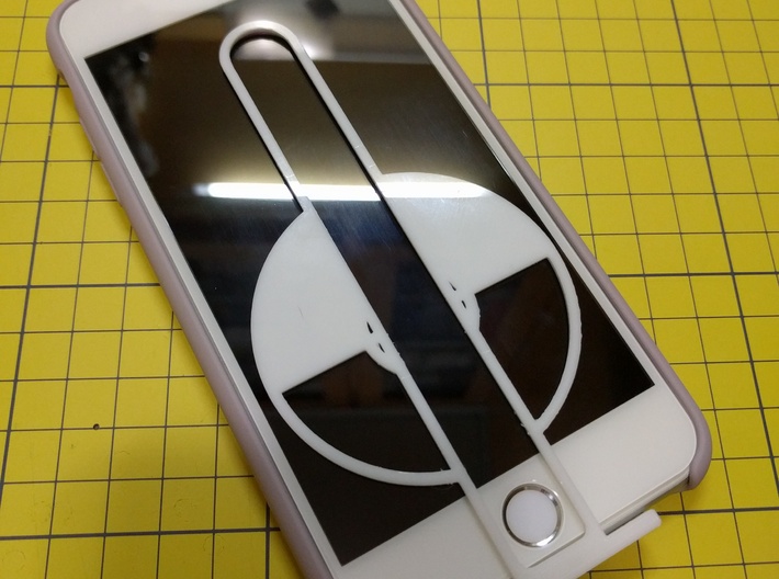 Pokeball Launcher 3d printed on iPhone 6+ (5.5" screen)