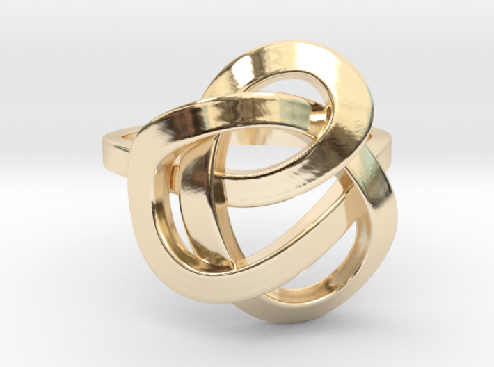 Infinity Love Ring 3d printed Gold Ring Celtic