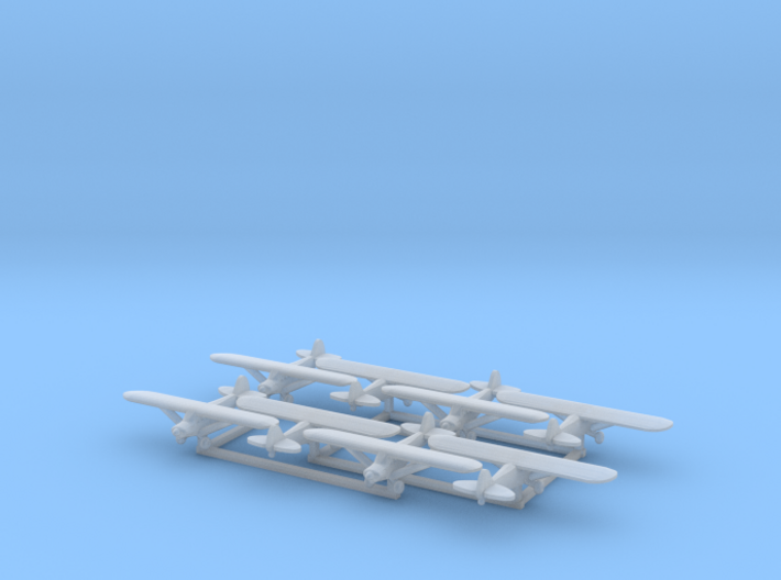 Piper PA18 - set of 8 - 1:700 scale 3d printed