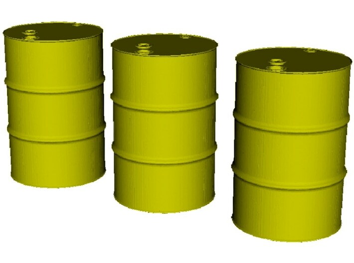 1/18 scale WWII US 55 gallons oil drums x 3 3d printed