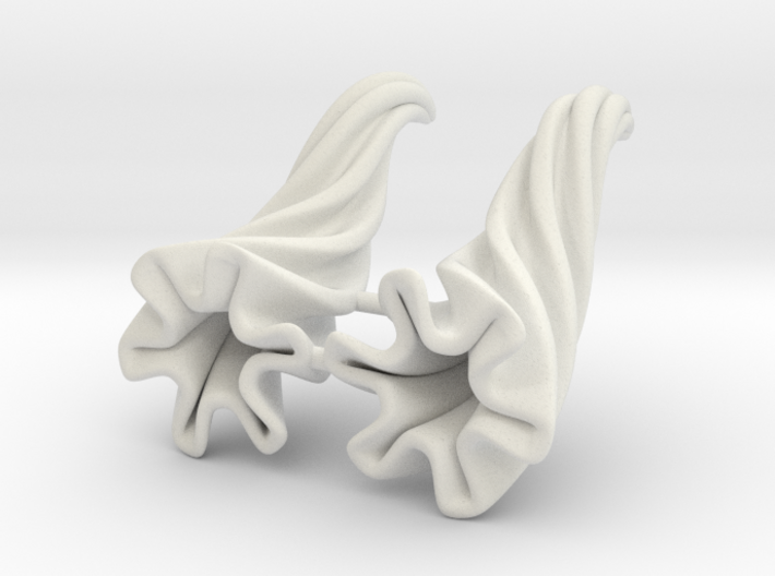 Small Horns: Deep Groove Spiral 3d printed 